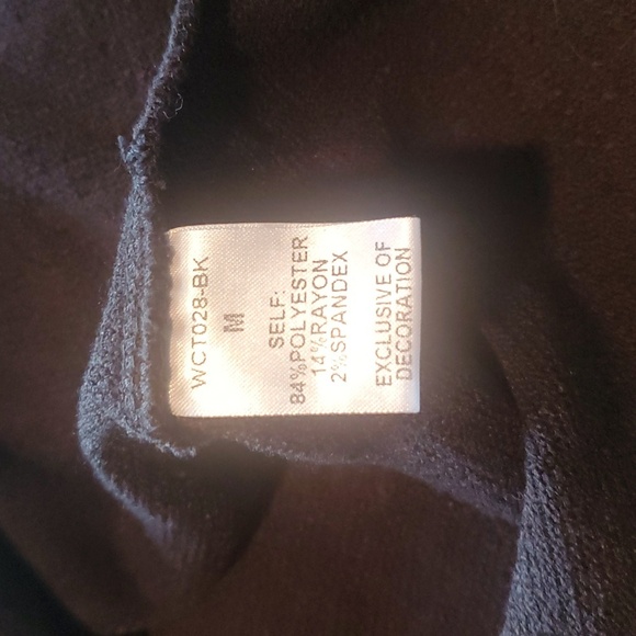 THML Embroidered Black Shift Long Sleeve Sz. M Dress - Picture 11 of 12